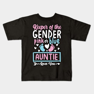 Keeper of the Gender Pink or Blue Auntie Loves You Kids T-Shirt